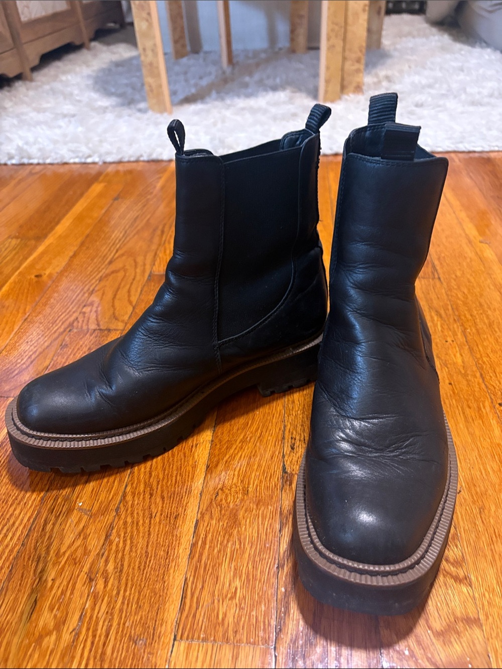 Women’s Sam Edelman Leather Chelsea Boots with Lug Sole